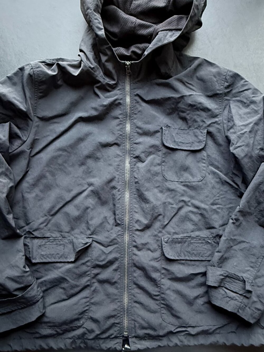 GAP Men's XL Black Hooded Windbreaker Jacket